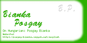 bianka posgay business card